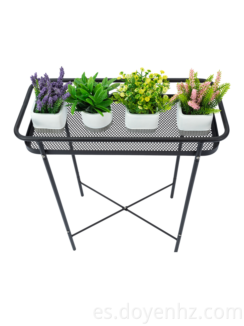 Metal Mesh Plant Stand for Balcony